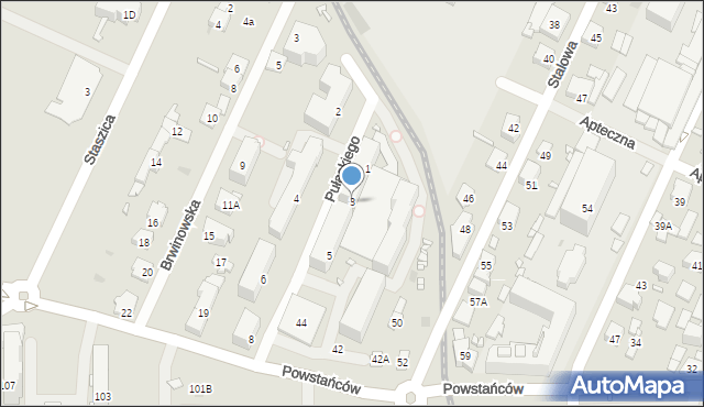 Pruszków, Pułaskiego Kazimierza, gen., 3, mapa Pruszków