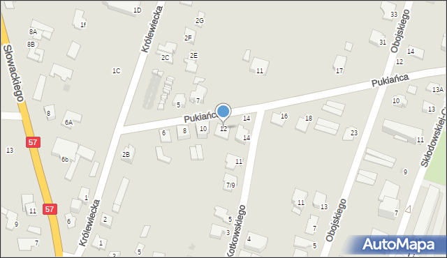 Przasnysz, Pukiańca Konstantego, 12, mapa Przasnysz