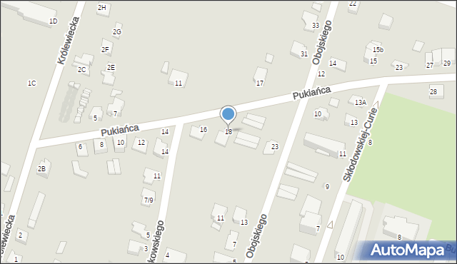 Przasnysz, Pukiańca Konstantego, 18, mapa Przasnysz