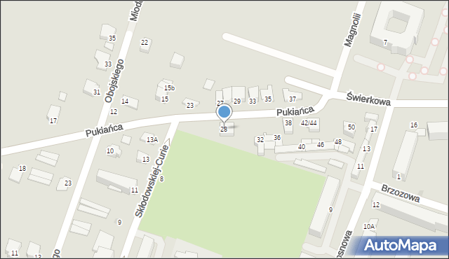 Przasnysz, Pukiańca Konstantego, 28, mapa Przasnysz