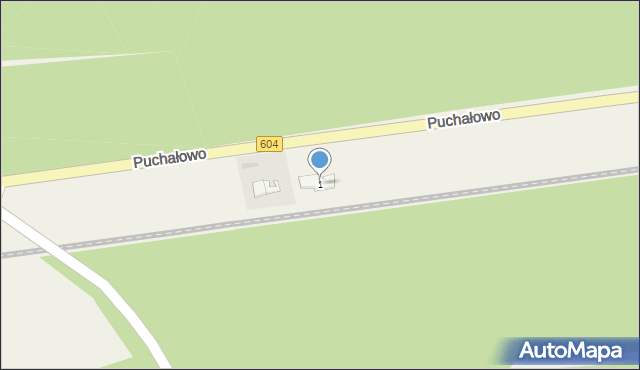 Puchałowo, Puchałowo, 1, mapa Puchałowo