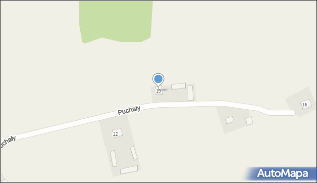 Puchały, Puchały, 13, mapa Puchały