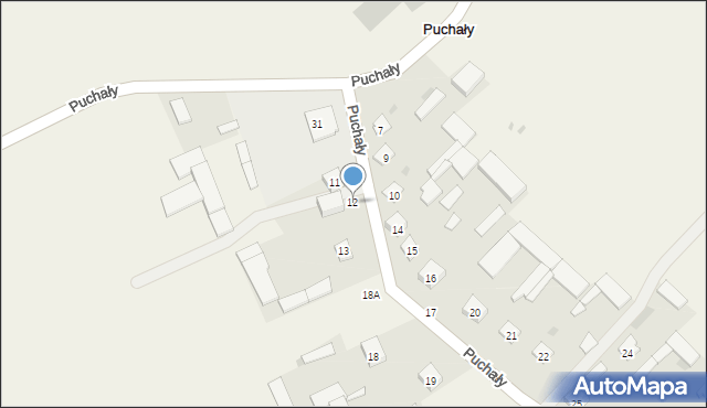 Puchały, Puchały, 12, mapa Puchały