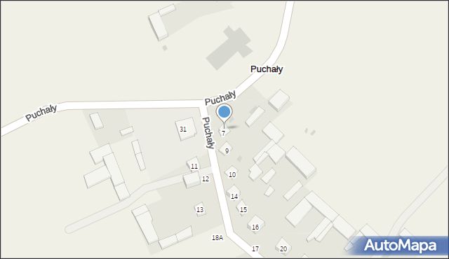 Puchały, Puchały, 8, mapa Puchały