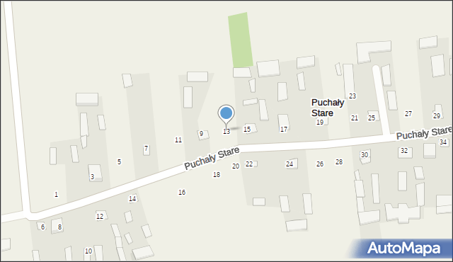 Puchały Stare, Puchały Stare, 13, mapa Puchały Stare