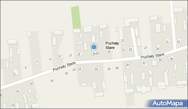 Puchały Stare, Puchały Stare, 17, mapa Puchały Stare