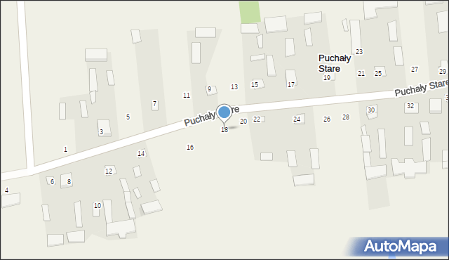 Puchały Stare, Puchały Stare, 18, mapa Puchały Stare