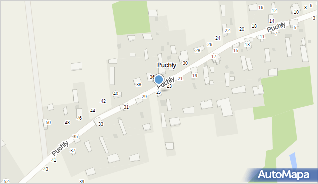 Puchły, Puchły, 25, mapa Puchły