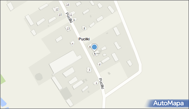 Puciłki, Puciłki, 5, mapa Puciłki