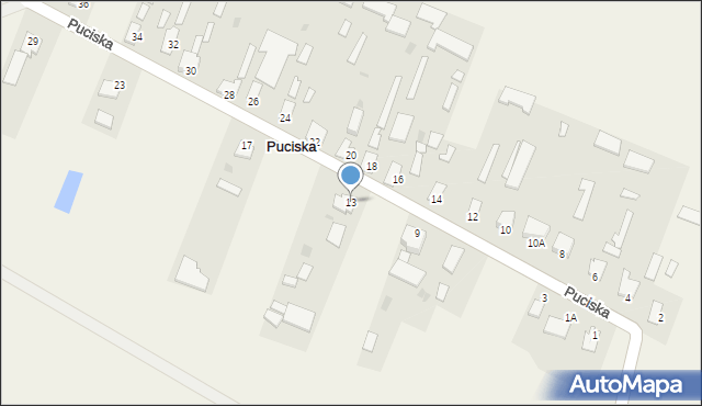 Puciska, Puciska, 13, mapa Puciska