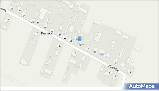 Puciska, Puciska, 14, mapa Puciska