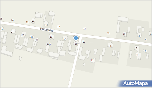 Puczniew, Puczniew, 15, mapa Puczniew