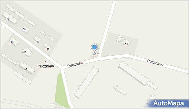Puczniew, Puczniew, 60, mapa Puczniew
