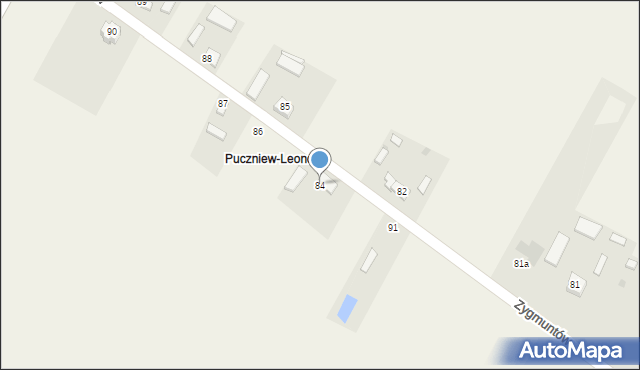 Puczniew, Puczniew-Leonów, 84, mapa Puczniew