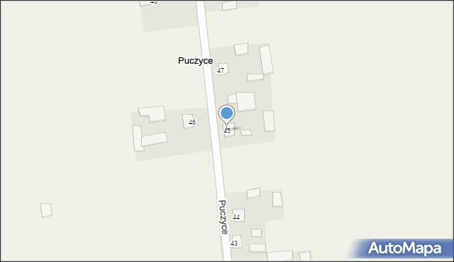 Puczyce, Puczyce, 45, mapa Puczyce