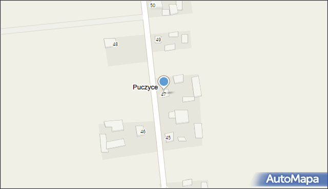 Puczyce, Puczyce, 47, mapa Puczyce