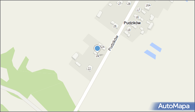 Pudzików, Pudzików, 24, mapa Pudzików