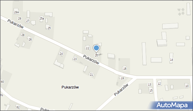 Pukarzów, Pukarzów, 20, mapa Pukarzów