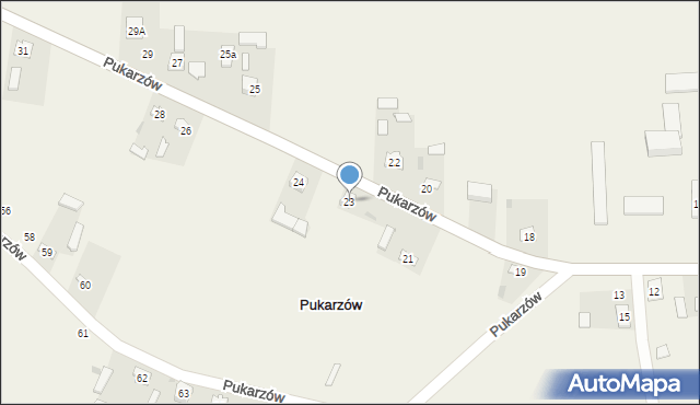 Pukarzów, Pukarzów, 23, mapa Pukarzów