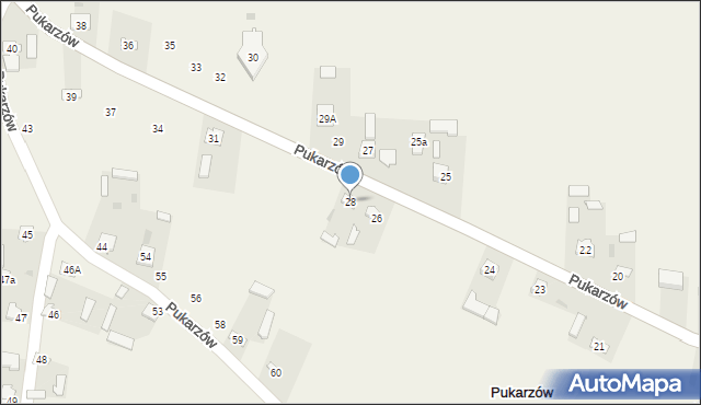 Pukarzów, Pukarzów, 28, mapa Pukarzów