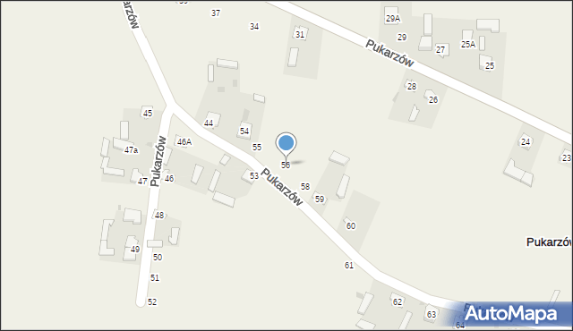 Pukarzów, Pukarzów, 56, mapa Pukarzów