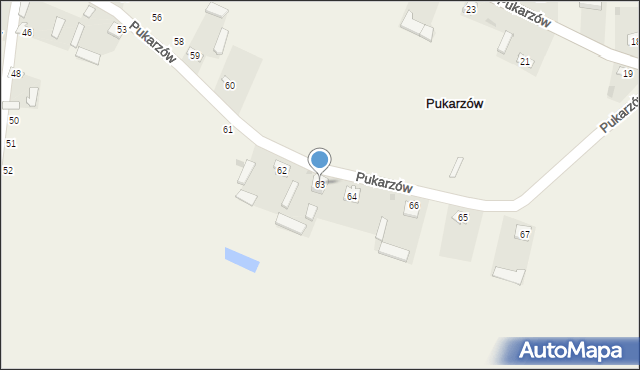 Pukarzów, Pukarzów, 63, mapa Pukarzów