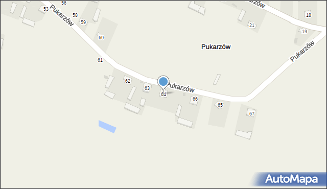 Pukarzów, Pukarzów, 64, mapa Pukarzów