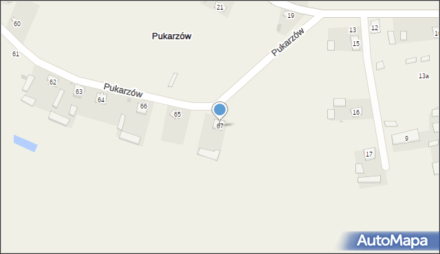 Pukarzów, Pukarzów, 67, mapa Pukarzów