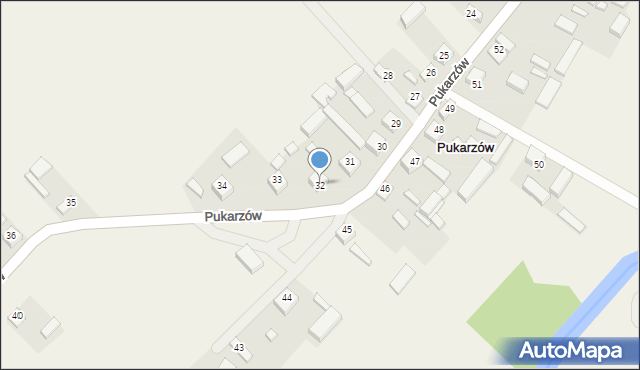 Pukarzów, Pukarzów, 32, mapa Pukarzów