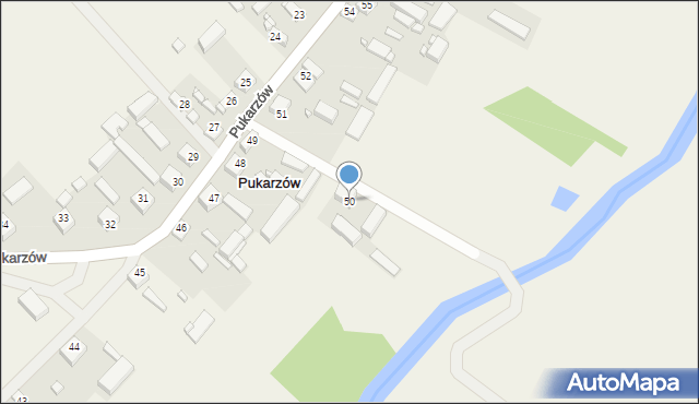 Pukarzów, Pukarzów, 50, mapa Pukarzów