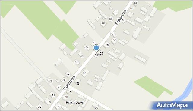 Pukarzów, Pukarzów, 54, mapa Pukarzów