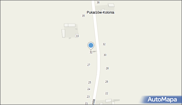 Pukarzów-Kolonia, Pukarzów-Kolonia, 31, mapa Pukarzów-Kolonia