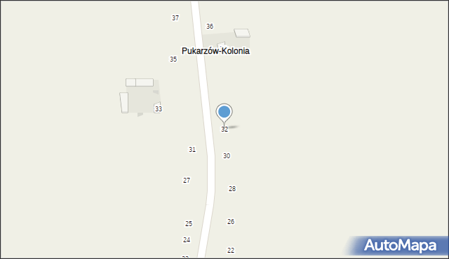 Pukarzów-Kolonia, Pukarzów-Kolonia, 32, mapa Pukarzów-Kolonia