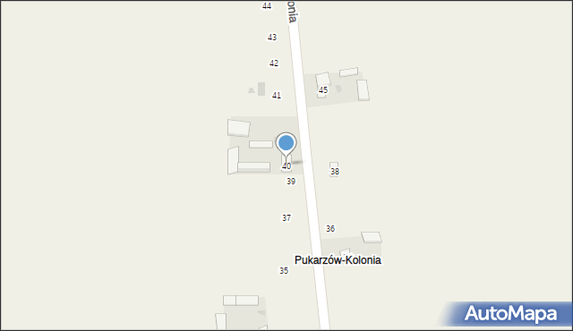 Pukarzów-Kolonia, Pukarzów-Kolonia, 40, mapa Pukarzów-Kolonia