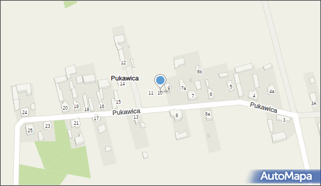 Pukawica, Pukawica, 10, mapa Pukawica