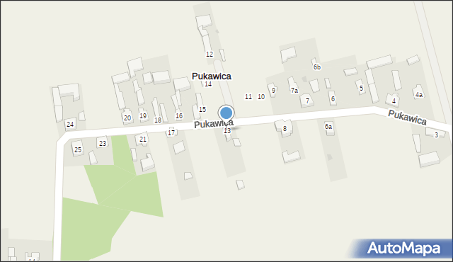 Pukawica, Pukawica, 13, mapa Pukawica