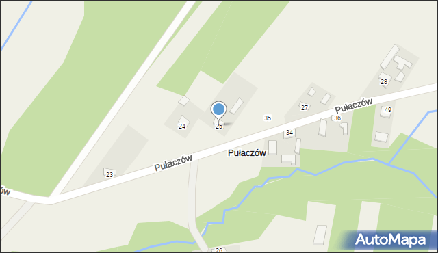 Pułaczów, Pułaczów, 25, mapa Pułaczów