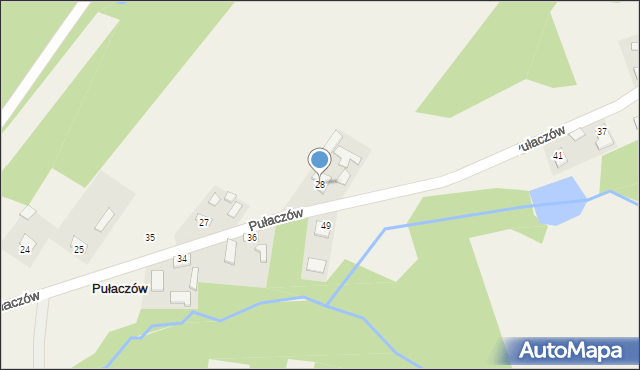 Pułaczów, Pułaczów, 28, mapa Pułaczów