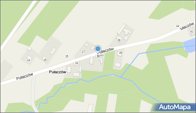 Pułaczów, Pułaczów, 36, mapa Pułaczów