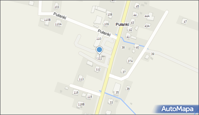 Pułanki, Pułanki, 111, mapa Pułanki