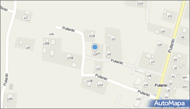 Pułanki, Pułanki, 114, mapa Pułanki