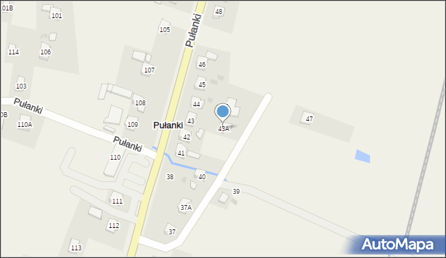 Pułanki, Pułanki, 43A, mapa Pułanki