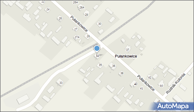 Pułankowice, Pułankowice, 34, mapa Pułankowice