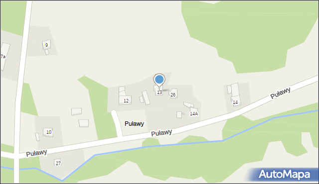 Puławy, Puławy, 13, mapa Puław