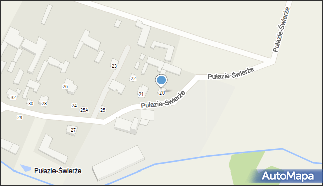 Pułazie-Świerże, Pułazie-Świerże, 20, mapa Pułazie-Świerże