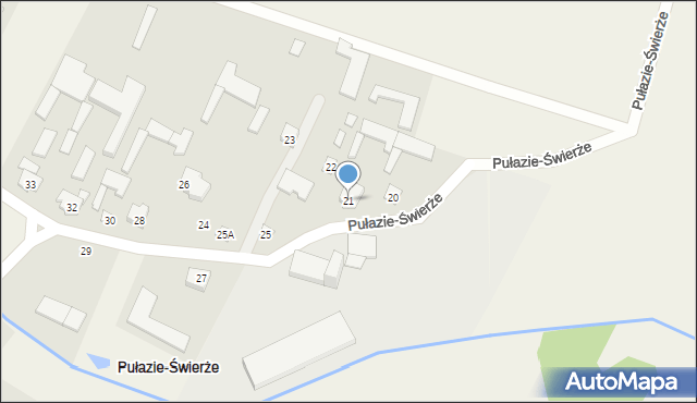 Pułazie-Świerże, Pułazie-Świerże, 21, mapa Pułazie-Świerże