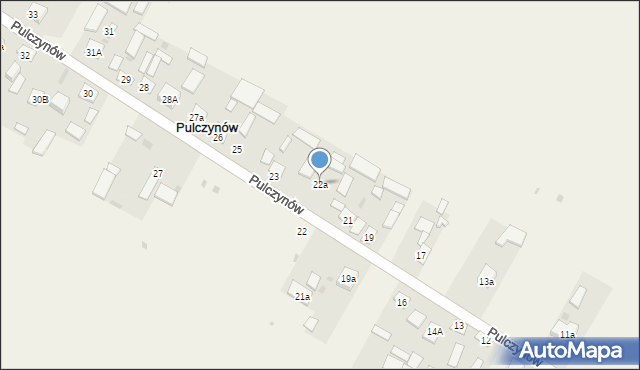 Pulczynów, Pulczynów, 22a, mapa Pulczynów