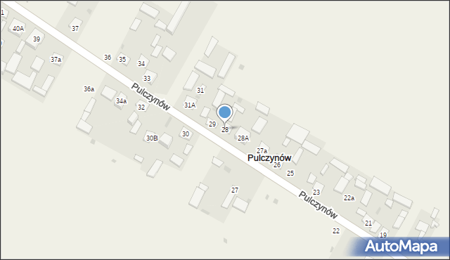 Pulczynów, Pulczynów, 28, mapa Pulczynów