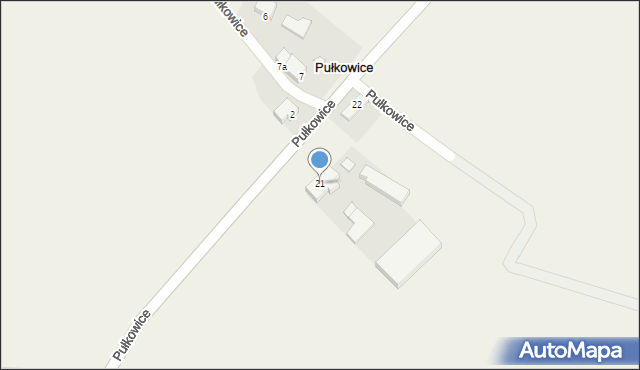 Pułkowice, Pułkowice, 21, mapa Pułkowice