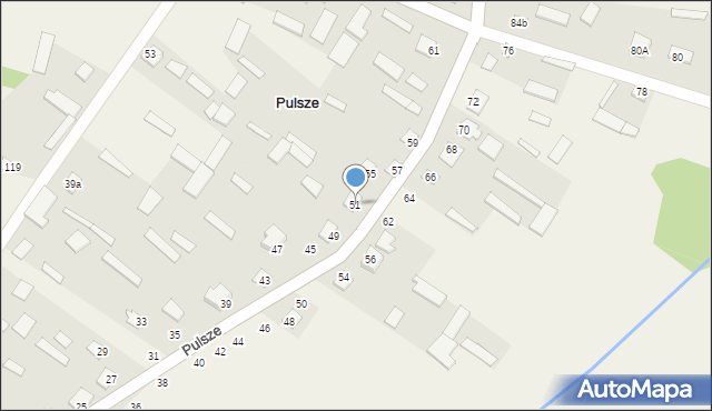 Pulsze, Pulsze, 51, mapa Pulsze